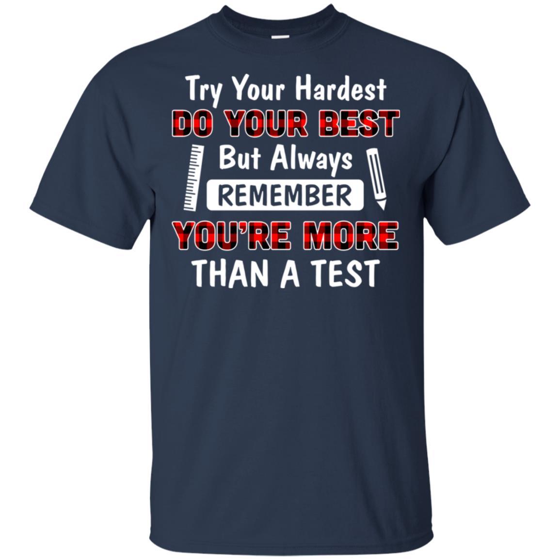 Try Your Hardest Do Your Best Matching Buffalo Teacher-T-Shirt & Hoodie-Classic T-Shirt-Navy