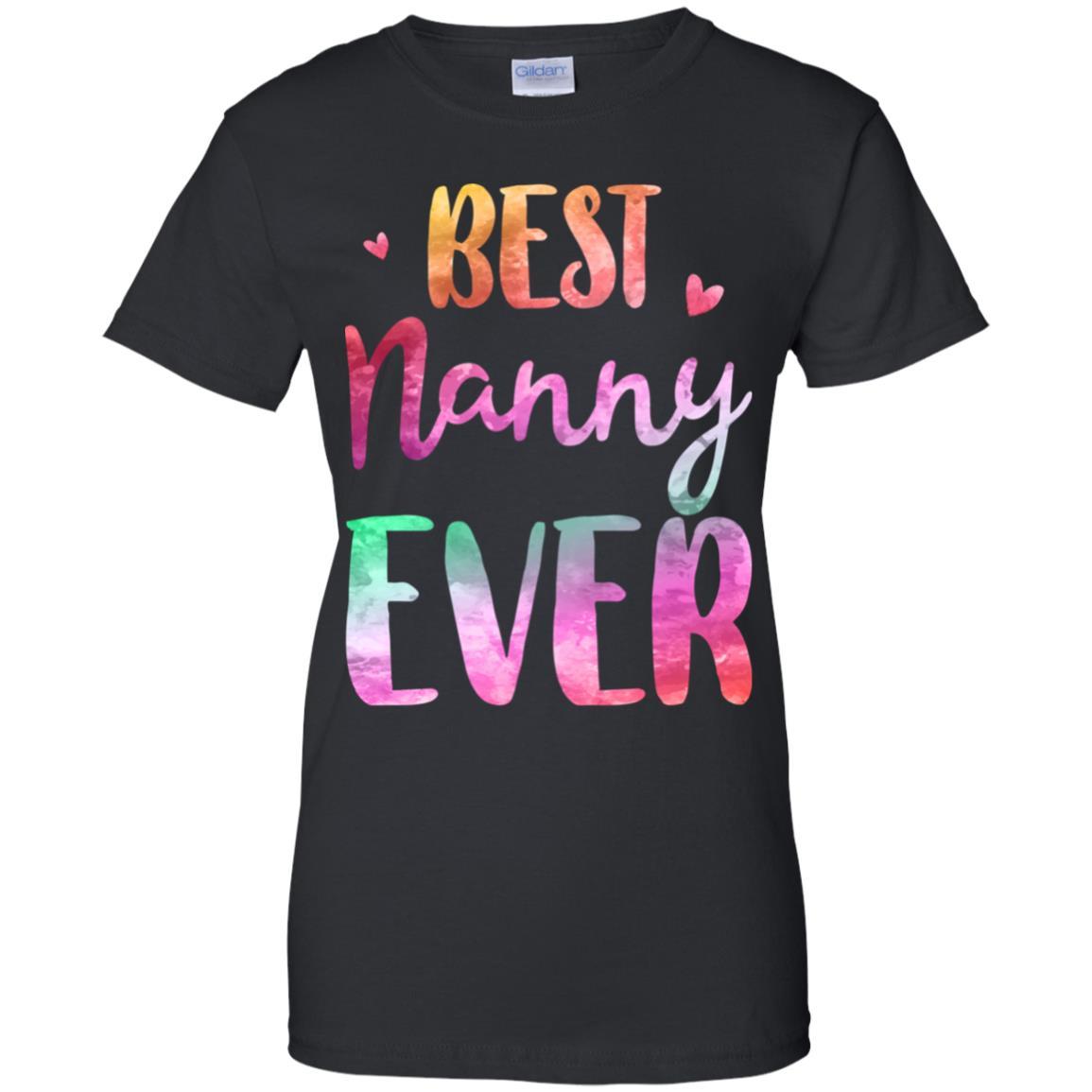 Best Nanny Ever Cute Funny Mothers Day Gift-T-Shirt & Tank Top-Women's T-Shirt-Black