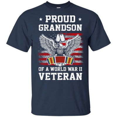 Proud Grandson Of World War 2 Veteran Patriotic-T-Shirt & Hoodie-Classic T-Shirt-Navy