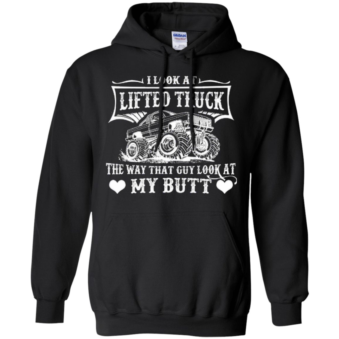 I Look At Lifted Truck-T-Shirt & Hoodie-Pullover Hoodie-Black