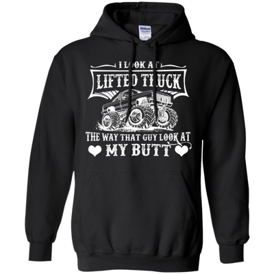 I Look At Lifted Truck-T-Shirt & Hoodie-Pullover Hoodie-Black