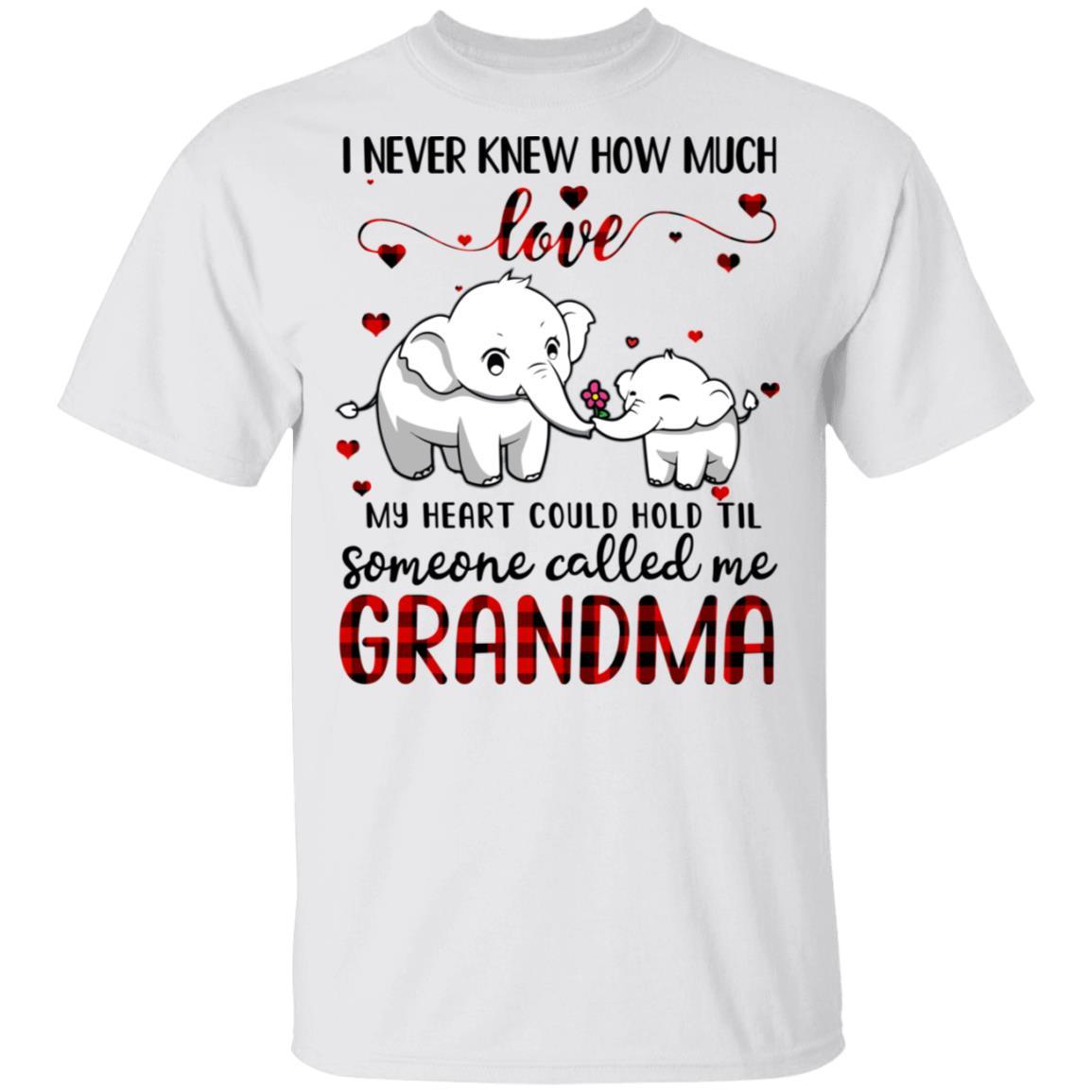 Someone Called Me Grandma Elephant Red Plaid Mother's Day