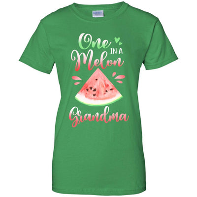 One In A Melon Grandma Funny Watermelon Birthday Gifts-T-Shirt & Hoodie-Women's T-Shirt-Irish Green