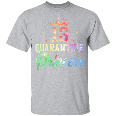 13 Quarantine Princess Happy Birthday Youth-Youth Shirt-Youth T-Shirt-Sport Grey