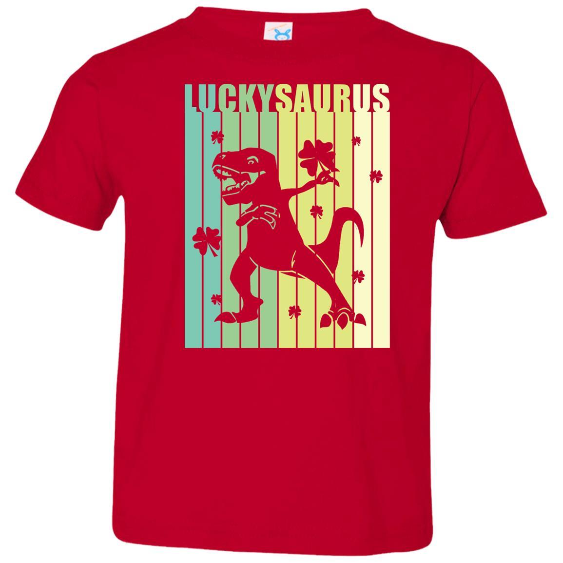 Happy St Pat Rex Day Dinosaur T-Rex Kids Patricks Day Youth-Youth Shirt-Toddler T-Shirt-Red