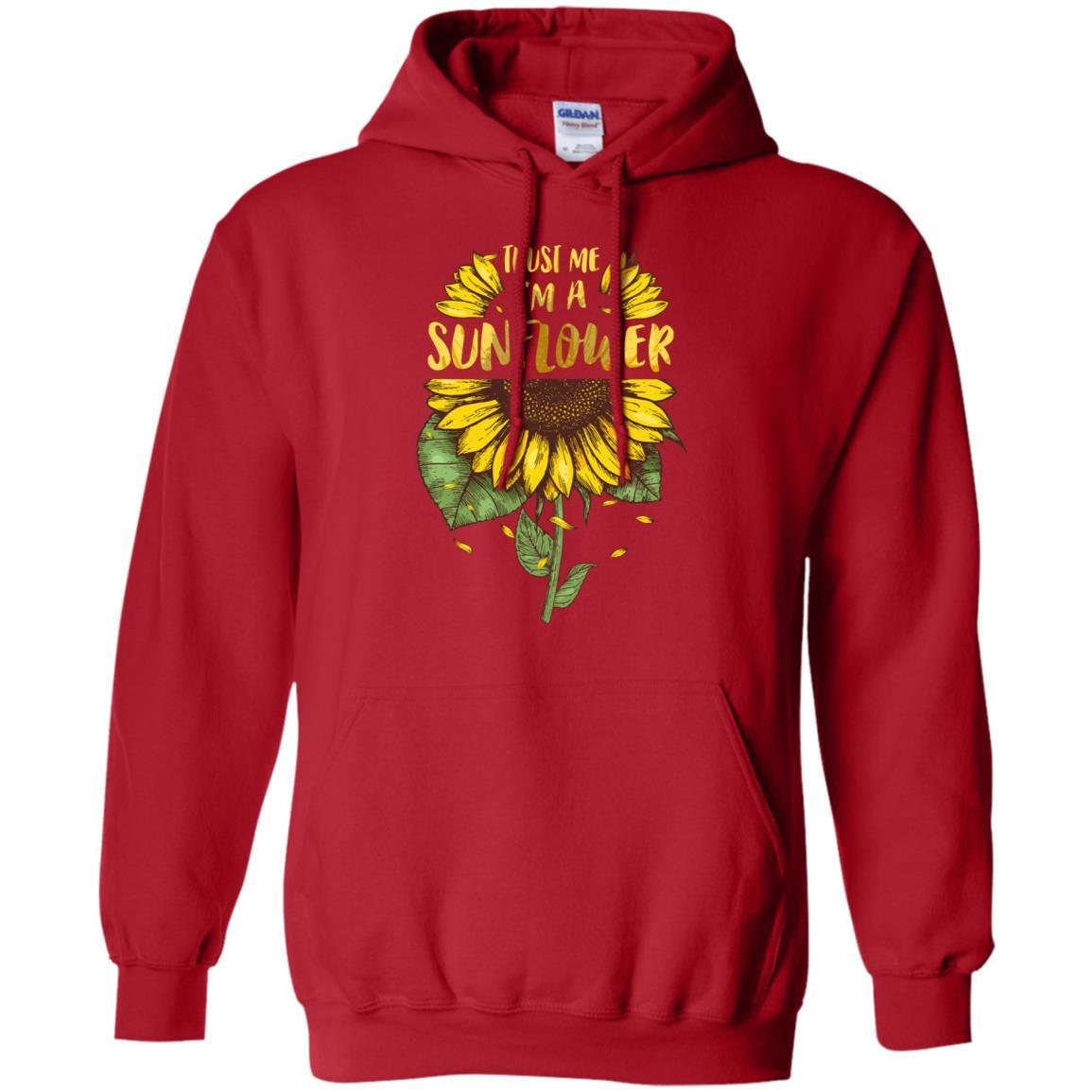 Trust Me I'm A Sunflower For Girls-T-Shirt & Tank Top-Pullover Hoodie-Red