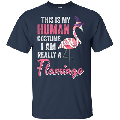 This Is My Human Costume Im Really Flamingo Halloween-T-Shirt & Hoodie-Classic T-Shirt-Navy
