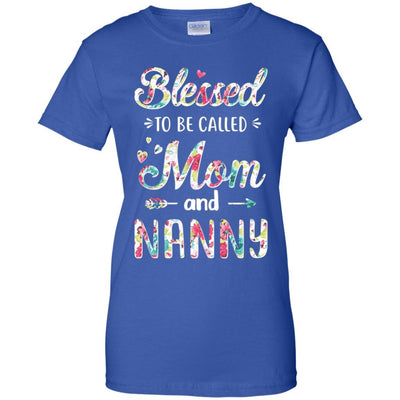 Mothers Day Gifts Blessed To Be Called Mom And Nanny-T-Shirt & Hoodie-Women's T-Shirt-Royal