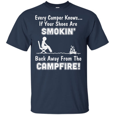 Every Camper Knows If Your Shoes Are Smokin' Camping-T-Shirt & Hoodie-Classic T-Shirt-Navy