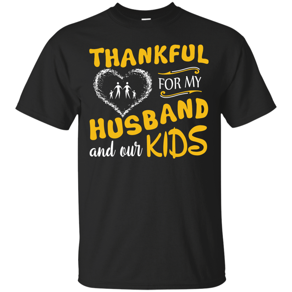 Thankful For My Husband And Our Kids-T-Shirt & Hoodie-Classic T-Shirt-Black