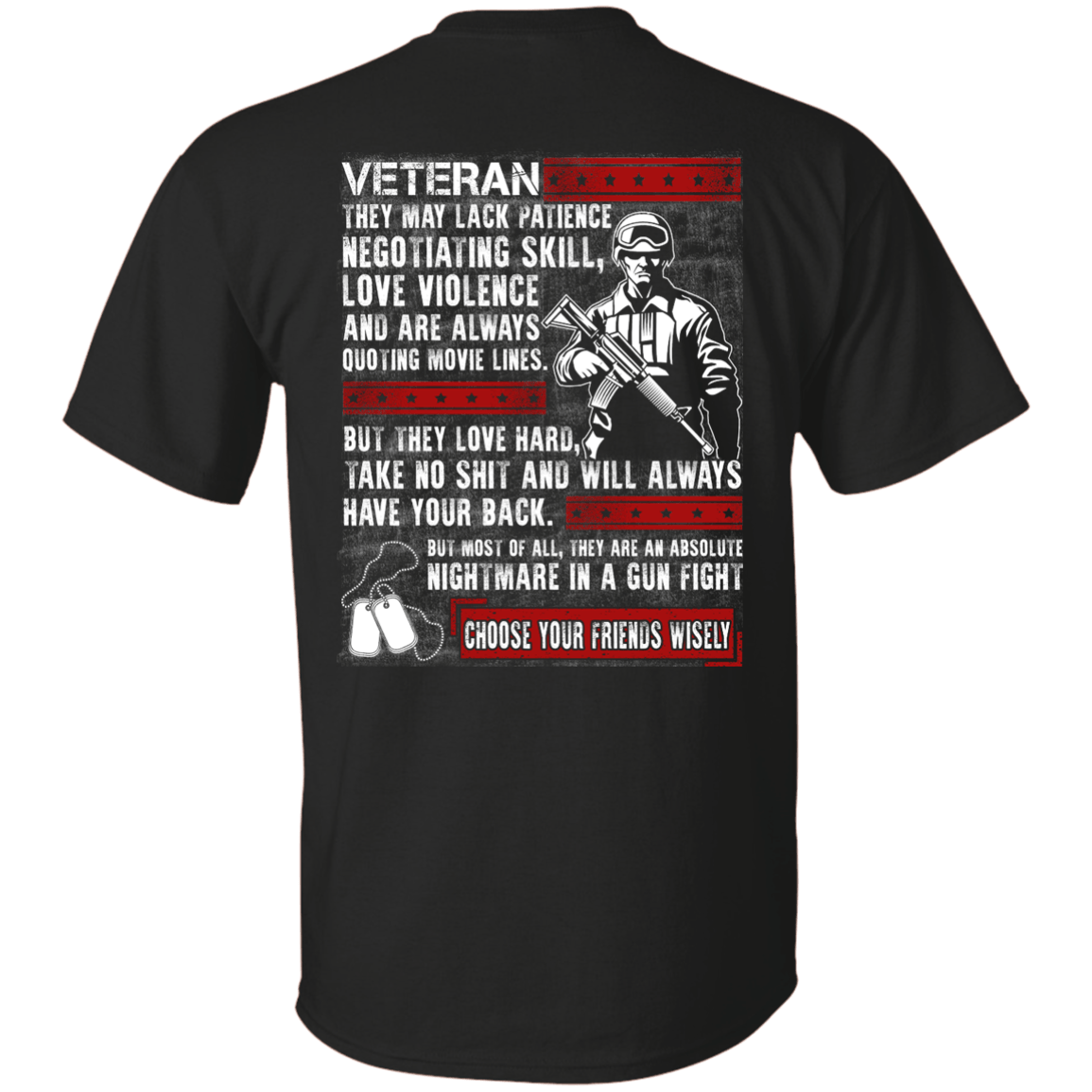 Veteran They May Lack Patience-T-Shirt & Hoodie-Classic T-Shirt-Black