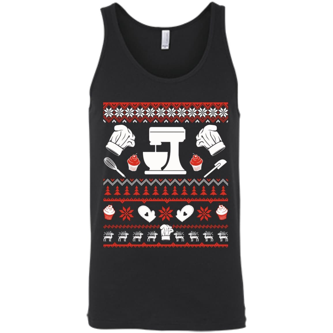 Baking Christmas Sweater-T-Shirt & Hoodie-Unisex Tank-Black