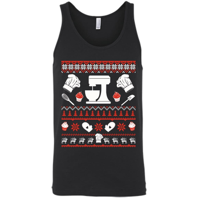 Baking Christmas Sweater-T-Shirt & Hoodie-Unisex Tank-Black