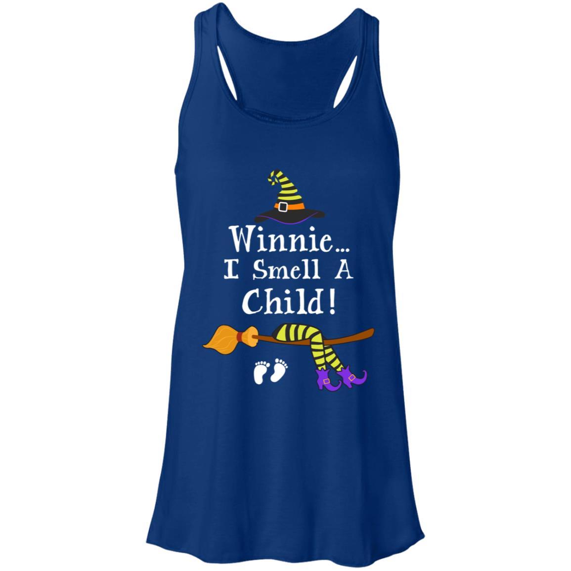 I Smell A Child Pregnancy Halloween Costumes For Women-T-Shirt & Tank Top-Women's Flowy Racerback Tank-True Royal