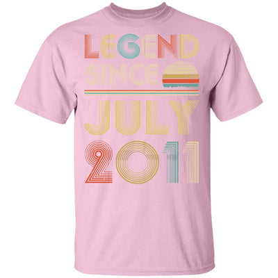 Legend Since July 2011 Vintage 10th Birthday Gifts Youth-Youth Shirt-Youth T-Shirt-Light Pink