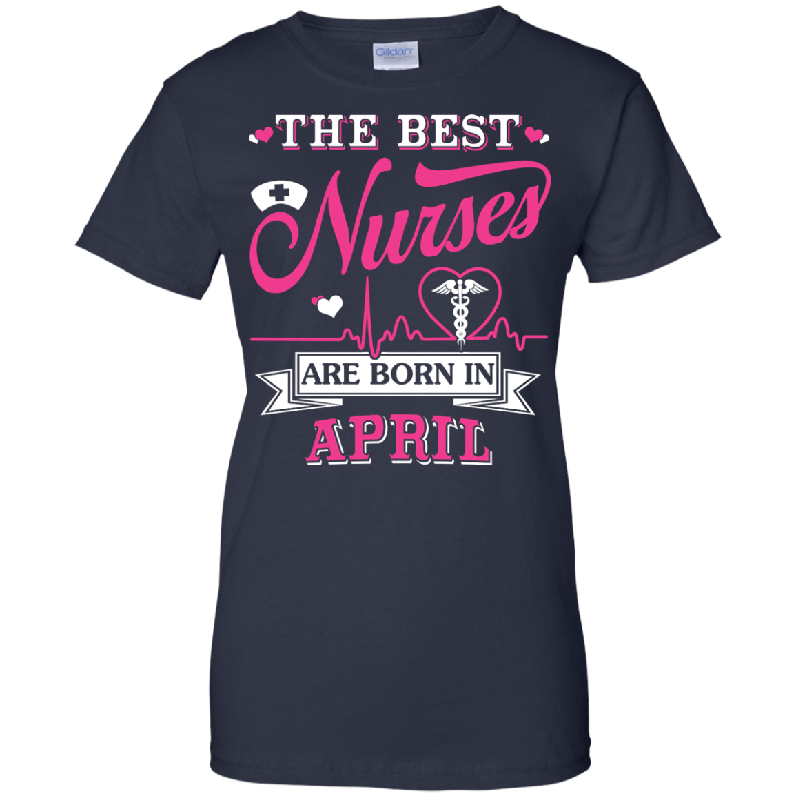 The Best Nurses Are Born In April-T-Shirt & Hoodie-Women's T-Shirt-Navy