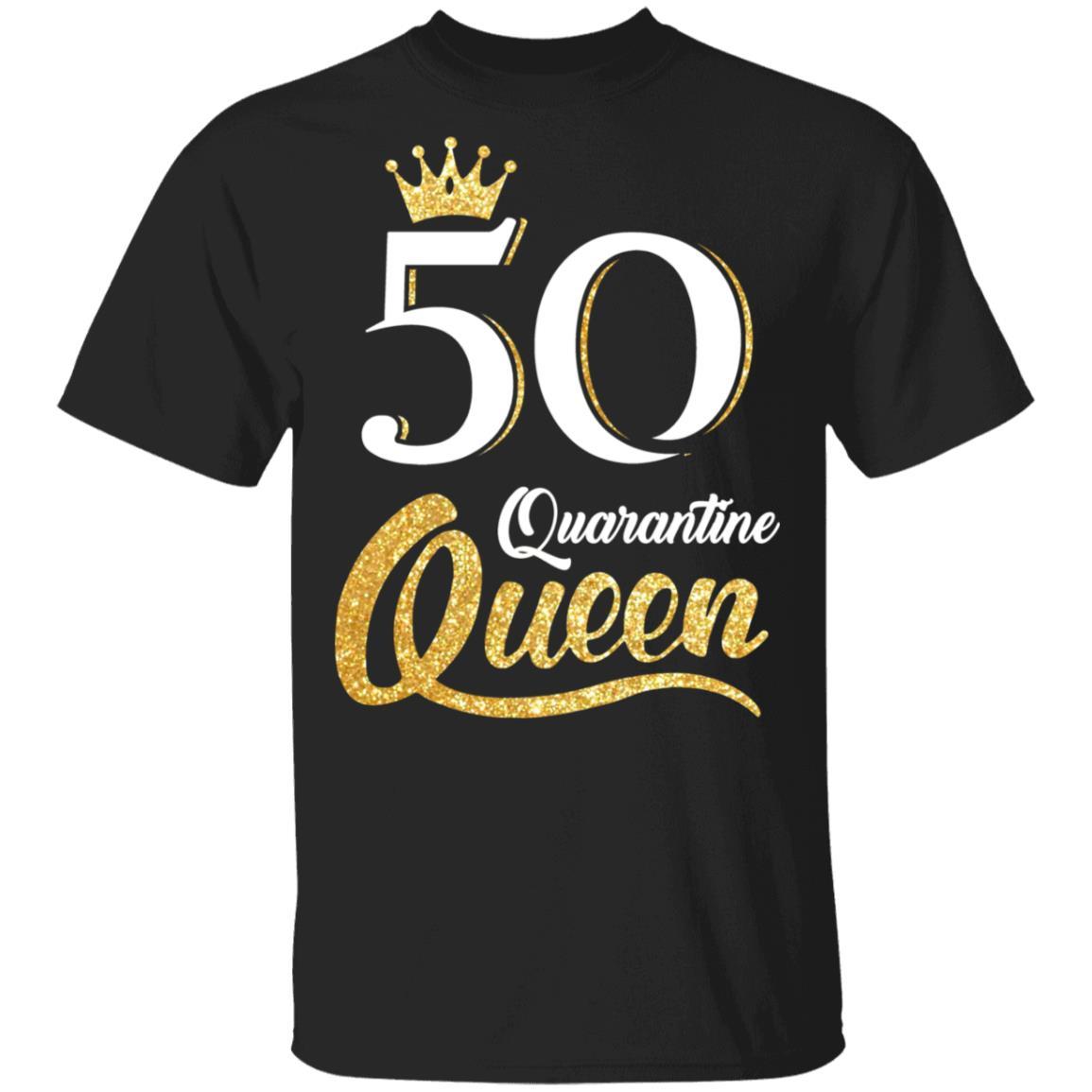 Born In 1971 My 50th Birthday Quarantine Queen-T-Shirt & Tank Top-Classic T-Shirt-Black