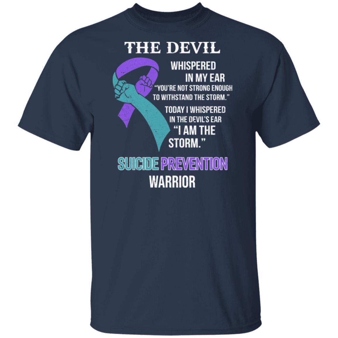 I Am The Storm Support Suicide Prevention Awareness-T-Shirt & Hoodie-Classic T-Shirt-Navy
