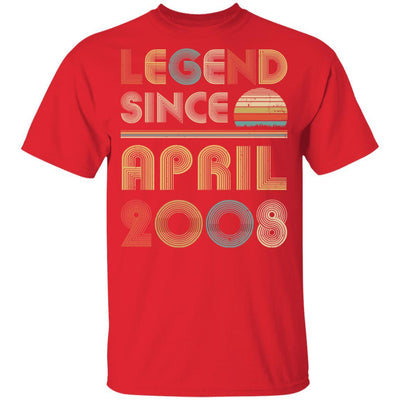 Legend Since April 2008 Vintage 13th Birthday Gifts Youth-Youth Shirt-Youth T-Shirt-Red