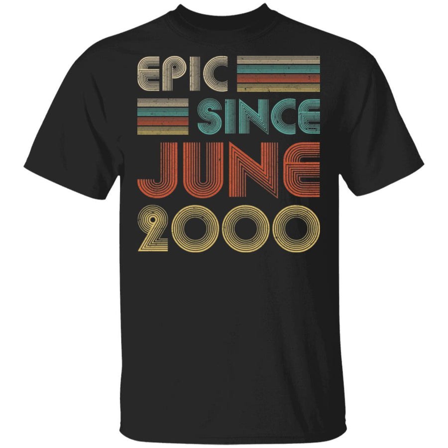 Epic Since June 2000 Vintage 21th Birthday Gifts-T-Shirt & Hoodie-Classic T-Shirt-Black
