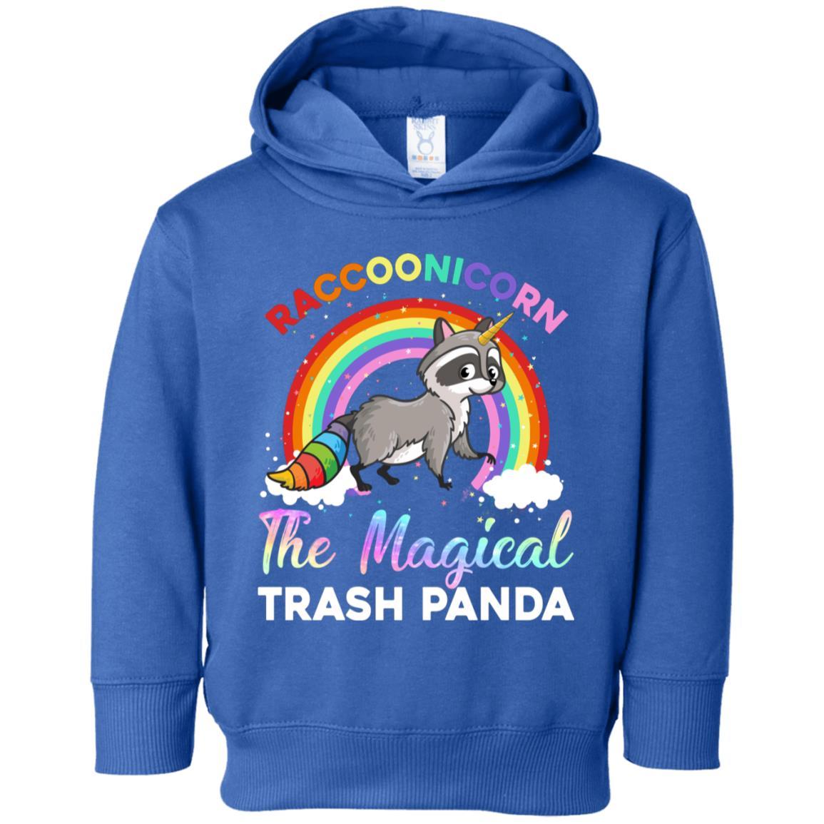 Racoonicorn Raccoon Unicorn Trash Panda For Kid Girls Youth-Youth Shirt-Toddler Fleece Hoodie-Royal