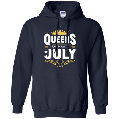 Queens Are Born In July-T-Shirt & Hoodie-Pullover Hoodie-Navy