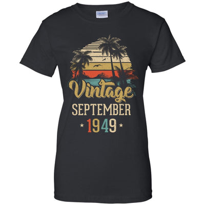 Retro Classic Vintage September 1949 72th Birthday Gift-T-Shirt & Hoodie-Women's T-Shirt-Black