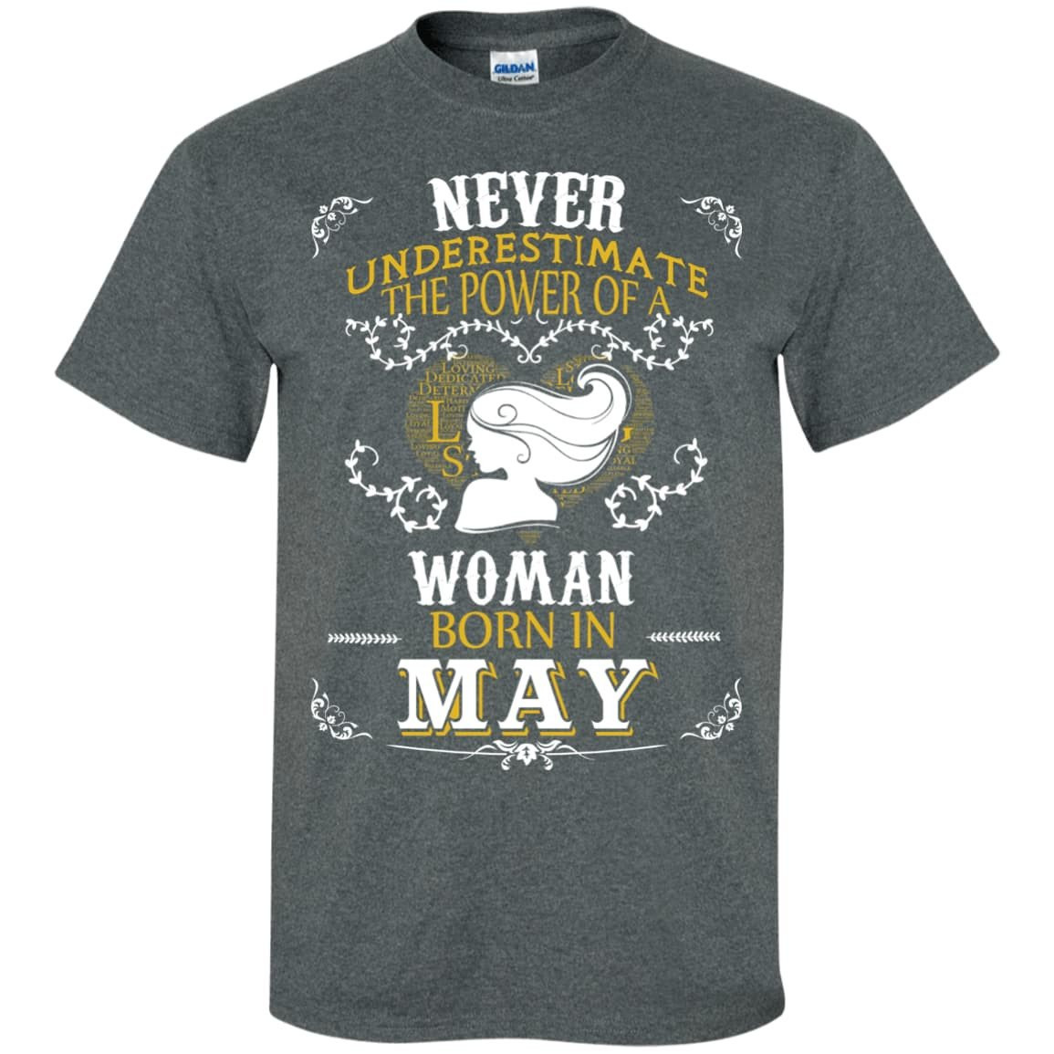 A Woman Born In MAY-T-Shirt & Hoodie-Classic T-Shirt-Dark Heather