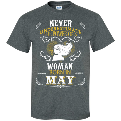 A Woman Born In MAY-T-Shirt & Hoodie-Classic T-Shirt-Dark Heather