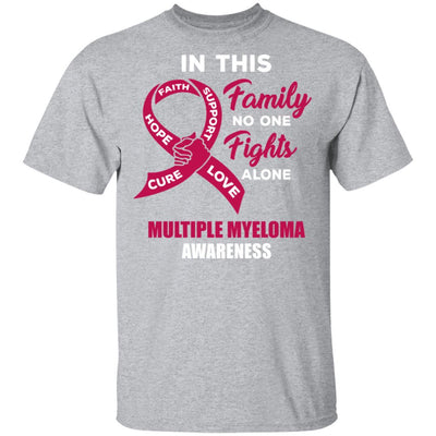 In This School No One Fights Multiple Myeloma Alone-T-Shirt & Hoodie-Classic T-Shirt-Sport Grey