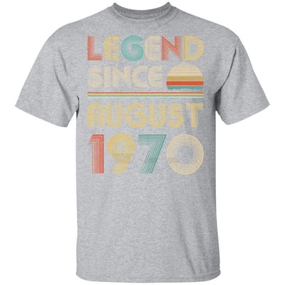 Legend Since August 1970 Vintage 51th Birthday Gifts-T-Shirt & Hoodie-Classic T-Shirt-Sport Grey