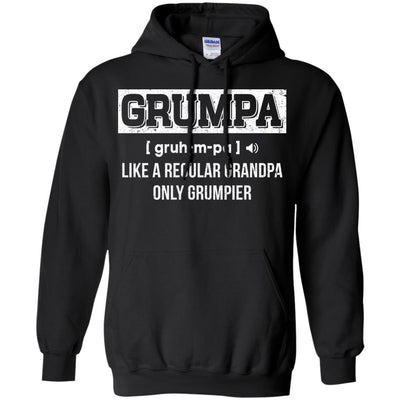 Grumpa Like Regular Grandpa Only Grumpier Funny Papa-T-Shirt & Hoodie-Pullover Hoodie-Black