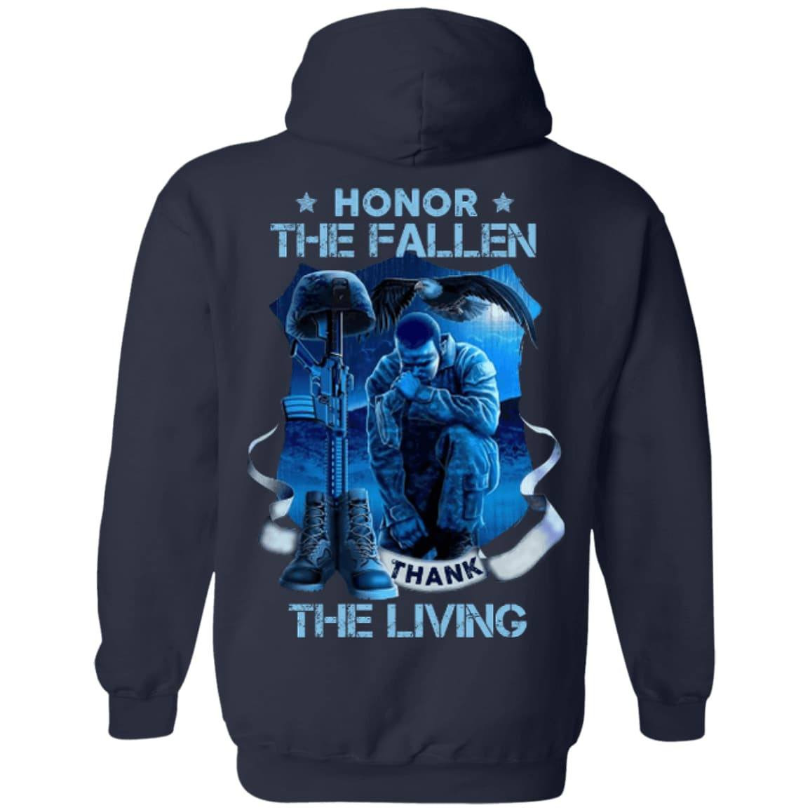 Honnor The Fallen-T-Shirt & Hoodie-Pullover Hoodie-Navy