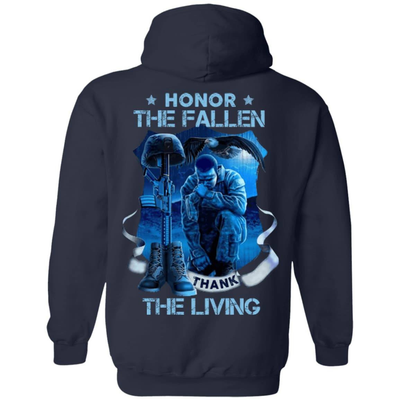 Honnor The Fallen-T-Shirt & Hoodie-Pullover Hoodie-Navy