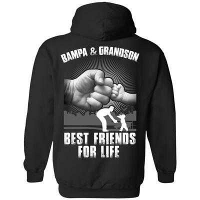 Bampa And Grandson Best Friends For Life-T-Shirt & Hoodie-Pullover Hoodie-Black
