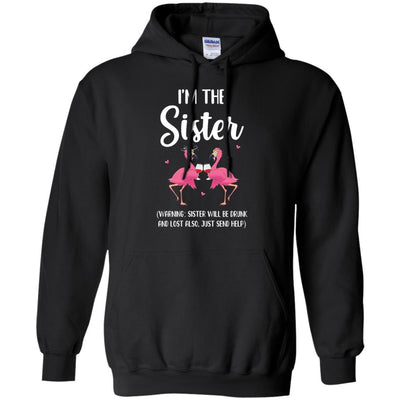 If I Lost Or Drunk Please Return To Sister Flamingo-T-Shirt & Tank Top-Pullover Hoodie-Black