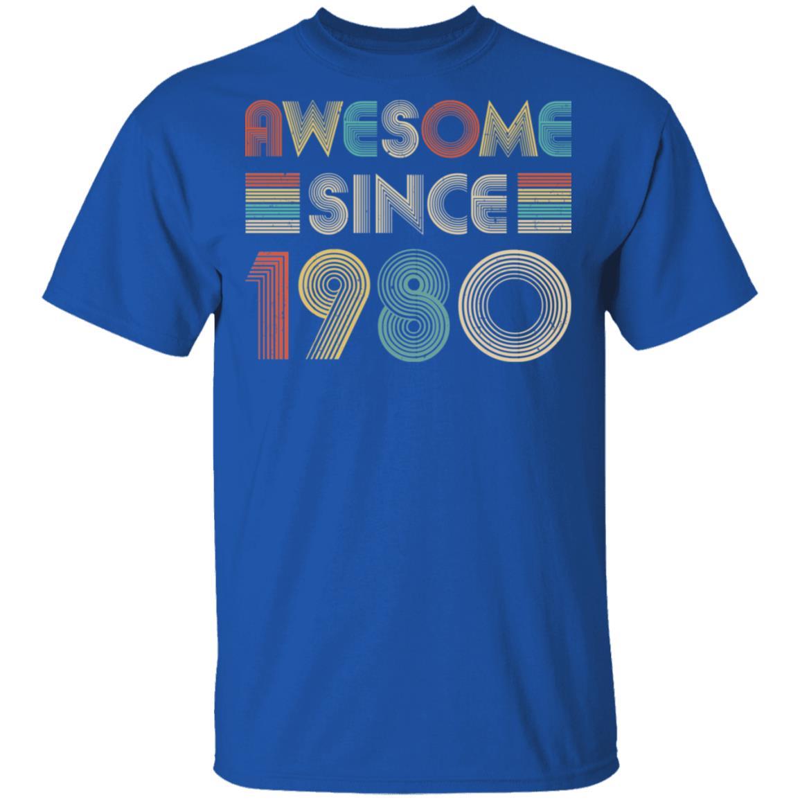 Awesome Since 1980 41th Birthday Gifts-T-Shirt & Hoodie-Classic T-Shirt-Royal