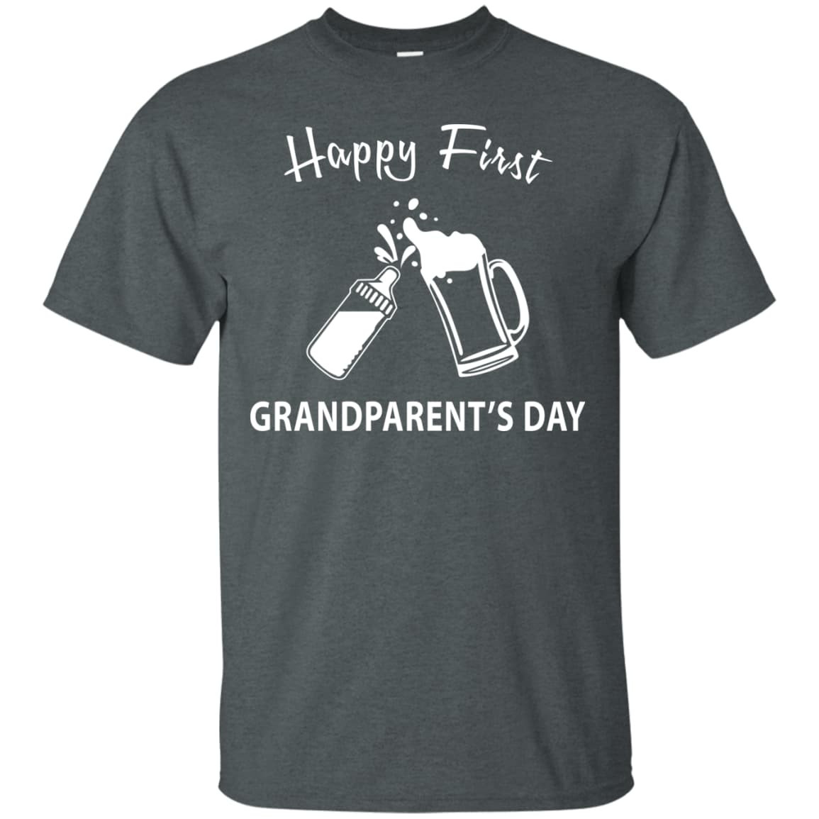 HAPPY FIRST GRANDPARENT'S DAY-T-Shirt & Hoodie-Classic T-Shirt-Dark Heather