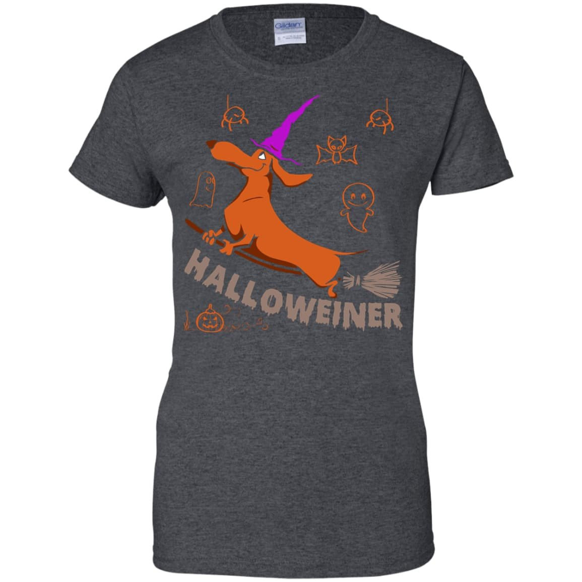 Halloweiner Halloween Dog-T-Shirt & Hoodie-Women's T-Shirt-Dark Heather