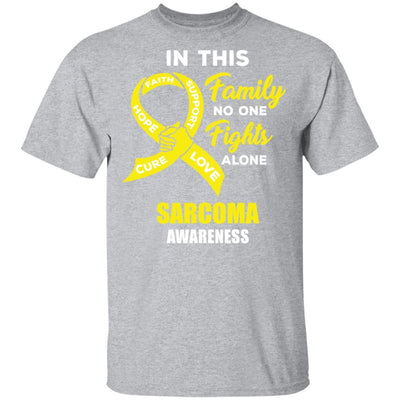 In This School No One Fights Sarcoma Awareness Alone-T-Shirt & Hoodie-Classic T-Shirt-Sport Grey