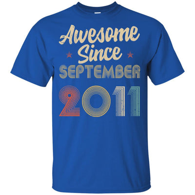 Awesome Since September 2011 Vintage 10th Birthday Gifts Youth-Youth Shirt-Youth T-Shirt-Royal