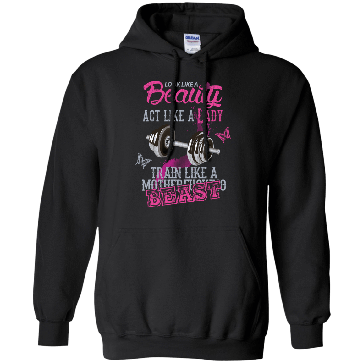 Look like a beautiful act like a lady-T-Shirt & Hoodie-Pullover Hoodie-Black