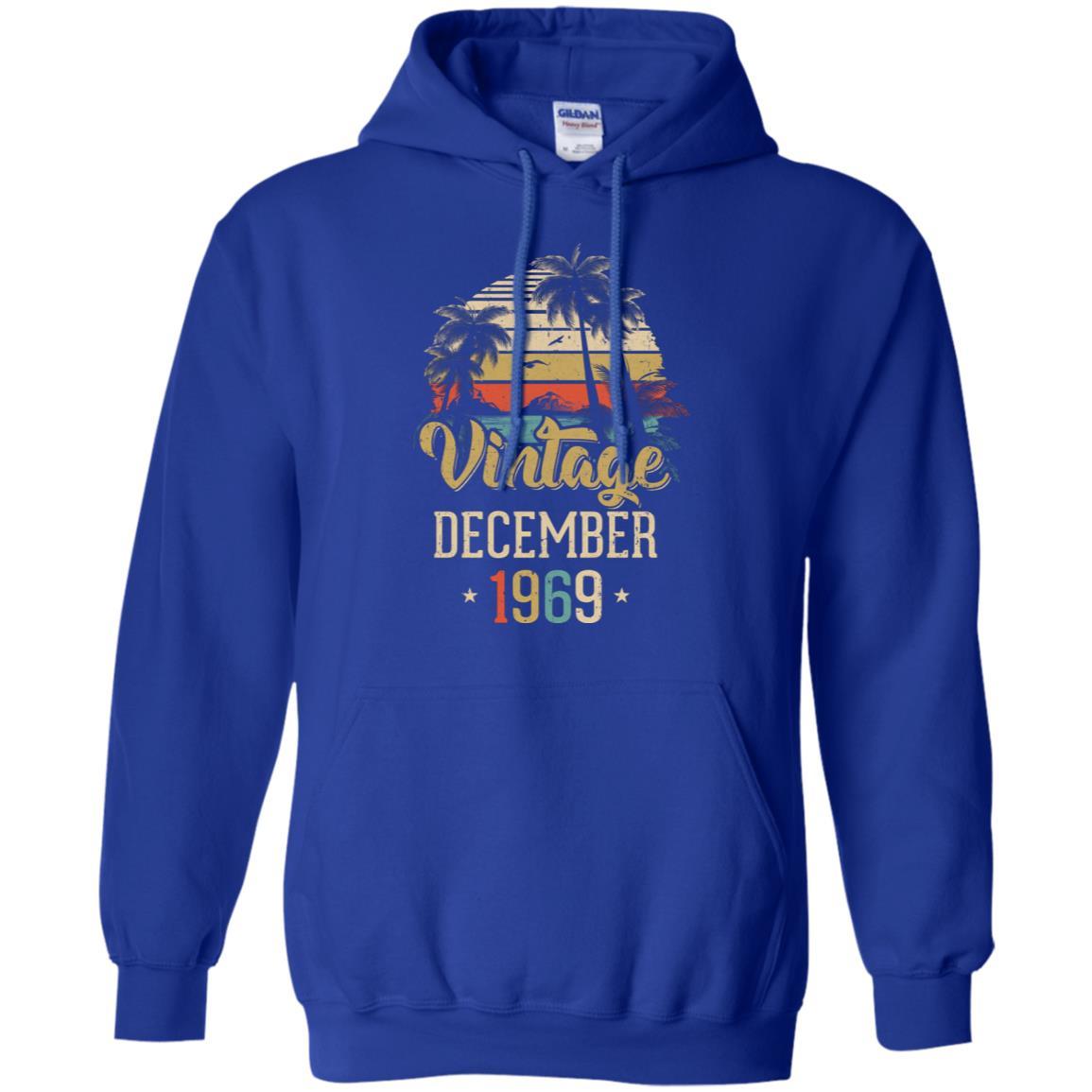 Retro Classic Vintage December 1969 52th Birthday Gift-T-Shirt & Hoodie-Pullover Hoodie-Royal