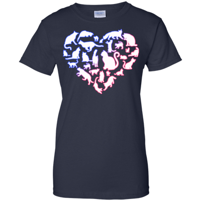 I Love My Cat Love Cats-T-Shirt & Hoodie-Women's T-Shirt-Navy