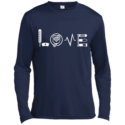 MY LOVE NURSING NURSE-T-Shirt & Hoodie-Long Sleeve T-Shirt-Navy