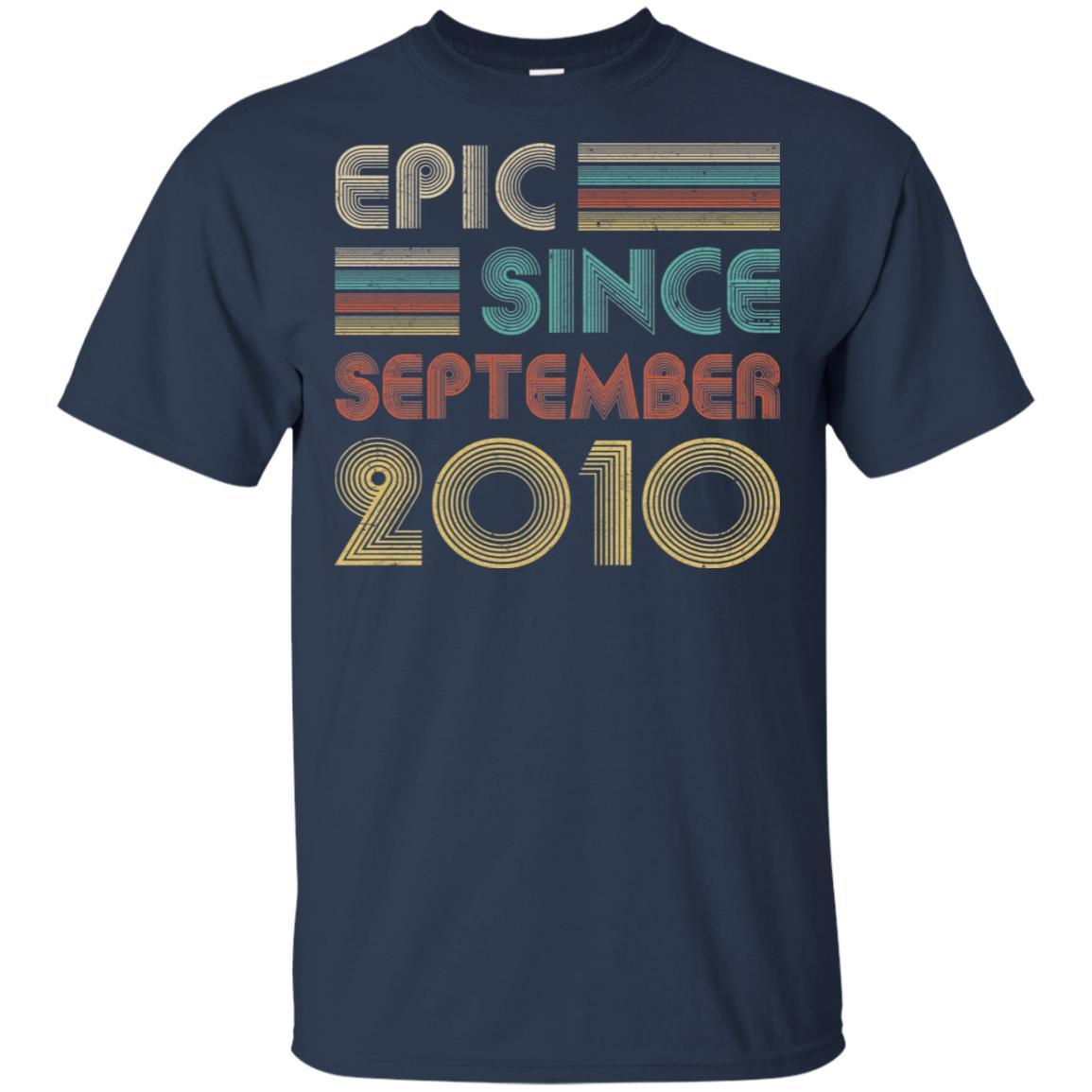 Epic Since September 2010 11th Birthday Gift 11 Yrs Old-T-Shirt & Hoodie-Classic T-Shirt-Navy
