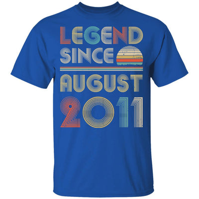 Legend Since August 2011 Vintage 10th Birthday Gifts Youth-Youth Shirt-Youth T-Shirt-Royal