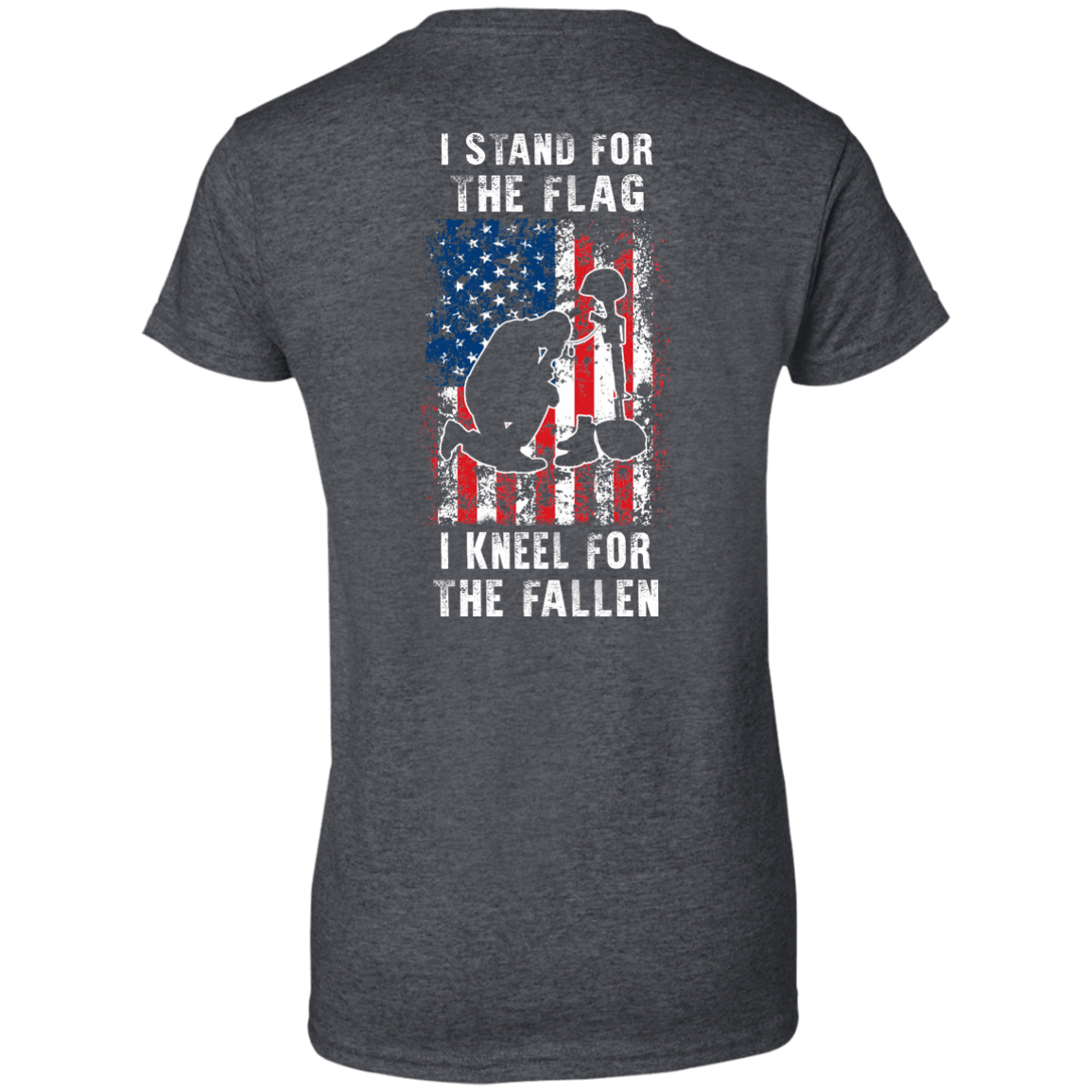 I Stand For The Flag I Kneel For The Fallen-T-Shirt & Hoodie-Women's T-Shirt-Dark Heather