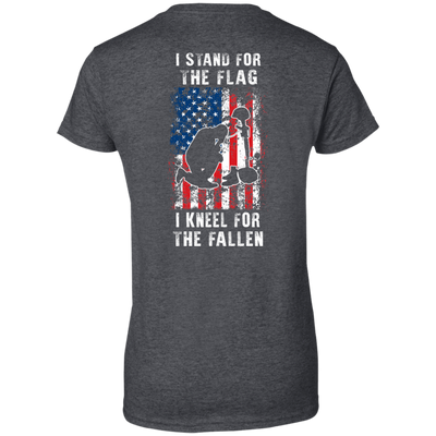I Stand For The Flag I Kneel For The Fallen-T-Shirt & Hoodie-Women's T-Shirt-Dark Heather