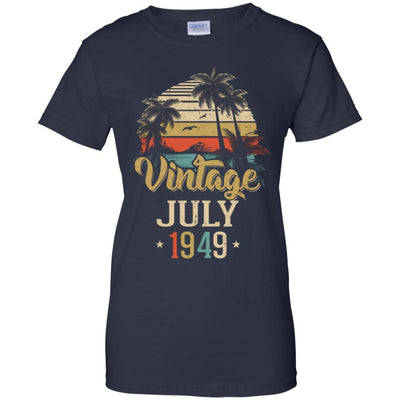 Retro Classic Vintage July 1949 72th Birthday Gift-T-Shirt & Hoodie-Women's T-Shirt-Navy
